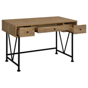 Analiese 47-inch 3-drawer Writing Desk Mango - detail 3