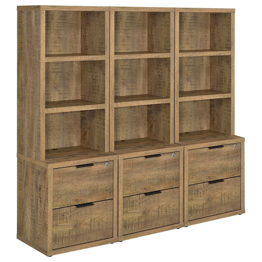 Westpark 3-piece Wall Unit Bookcase Set with USB Mango - alternate view
