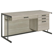 Loomis 60-inch 4-drawer Computer Desk Whitewashed Grey - alternate view