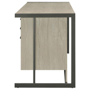 Loomis 60-inch 4-drawer Computer Desk Whitewashed Grey - detail 5