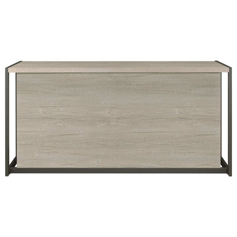 Loomis 60-inch 4-drawer Computer Desk Whitewashed Grey - detail 7