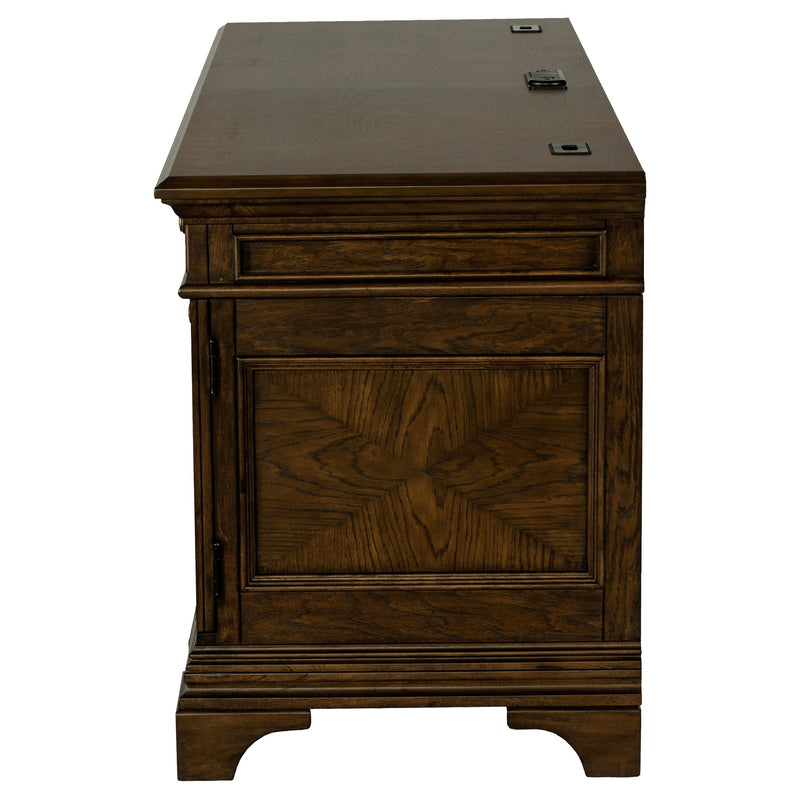 Hartshill 66-inch 5-drawer Credenza Office Desk Burnish Oak - detail 5