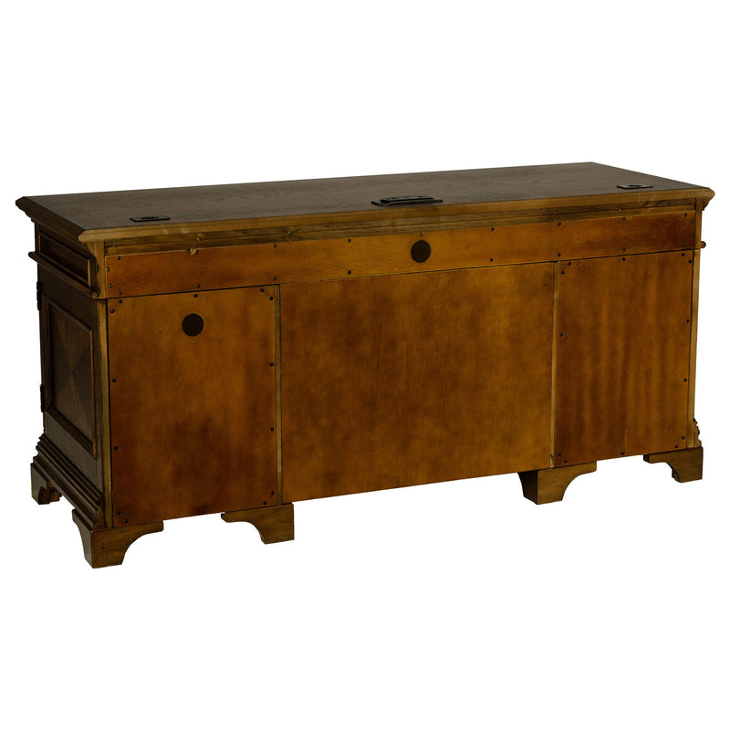 Hartshill 66-inch 5-drawer Credenza Office Desk Burnish Oak - detail 6