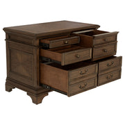 Hartshill 5-drawer Home Office File Cabinet Burnished Oak - detail 3
