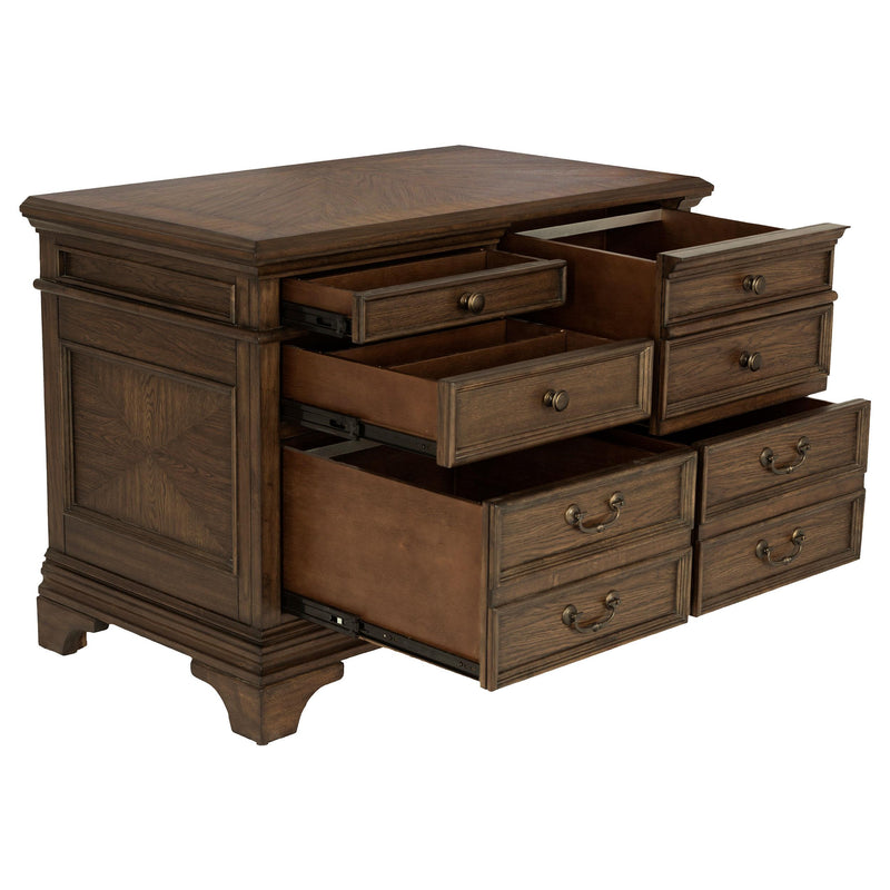 Hartshill 5-drawer Home Office File Cabinet Burnished Oak - detail 3