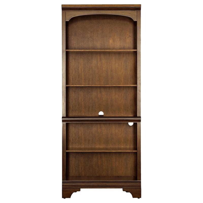 Hartshill 78-inch 5-shelf Bookcase Burnished Oak - detail 3