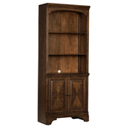 Hartshill 78-inch 3-shelf Cabinet Bookcase Burnished Oak - alternate view