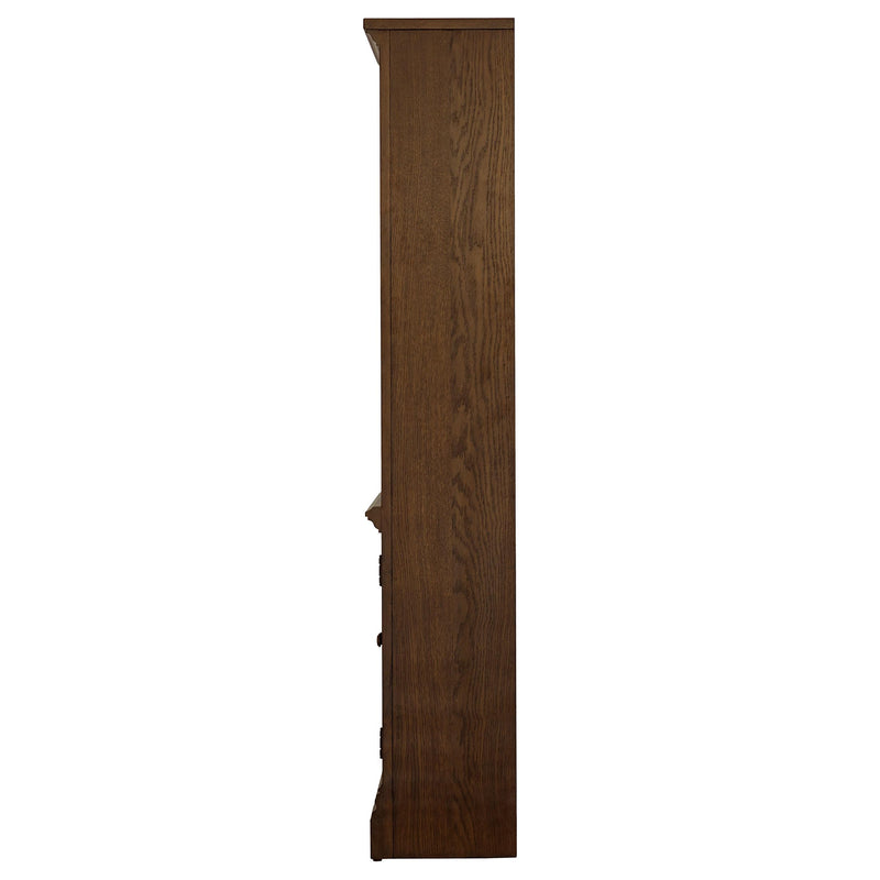Hartshill 78-inch 3-shelf Cabinet Bookcase Burnished Oak - detail 5