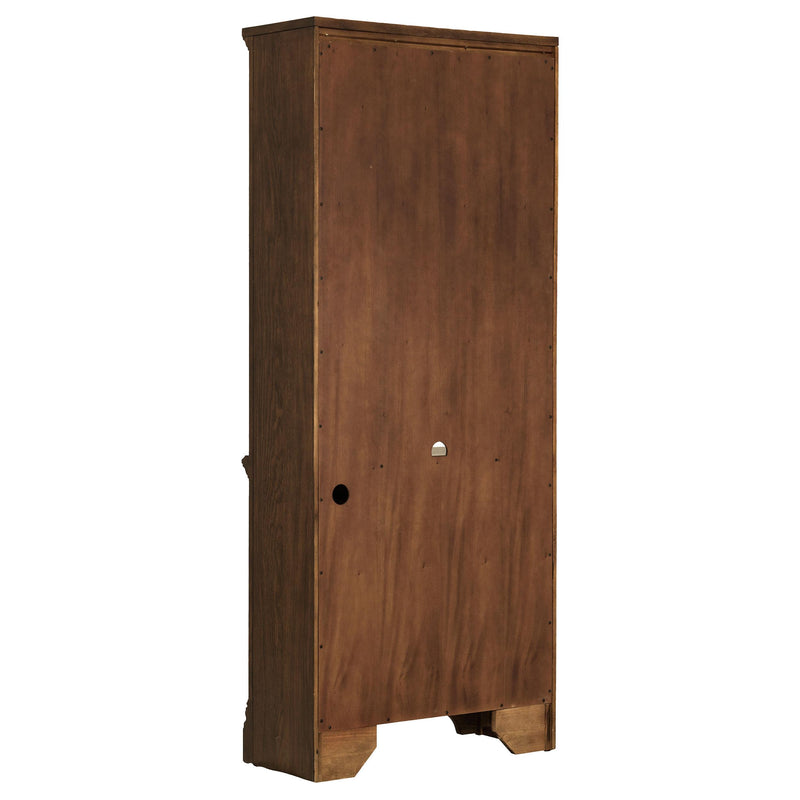 Hartshill 78-inch 3-shelf Cabinet Bookcase Burnished Oak - detail 6