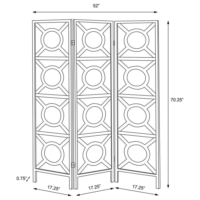 Vulcan 3 Panel Room Divider Folding Shoji Screen