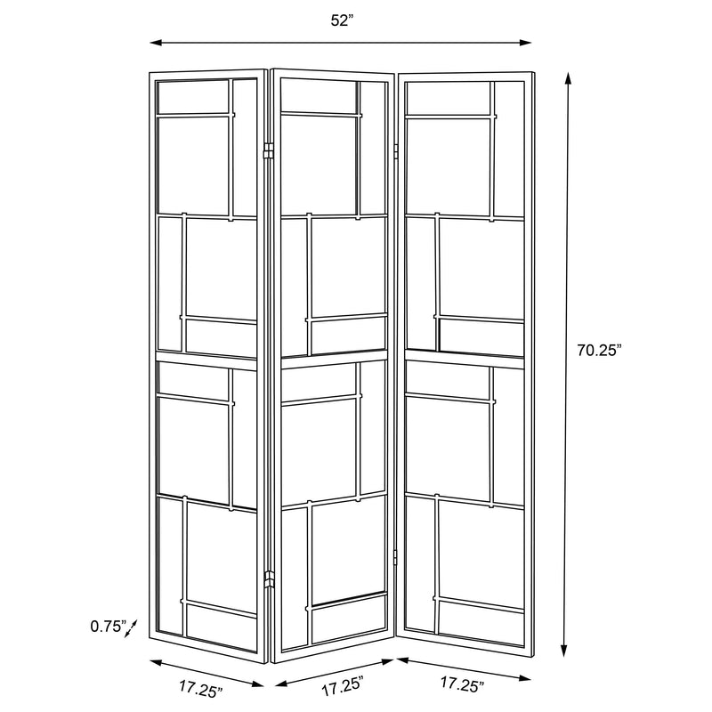 Damis 3-Panel Room Divider Folding Shoji Screen