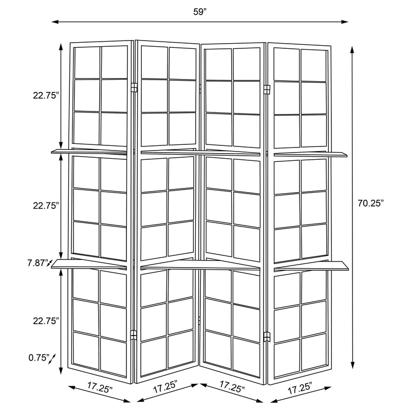 Iggy 4-Panel Room Divider Folding Shoji Screen