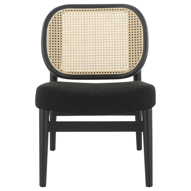Rayo Rattan Cane Back Accent Chair with Padded Seat