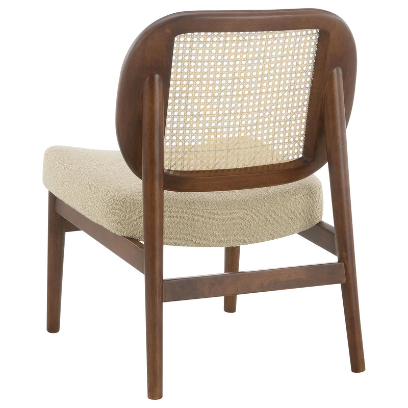 Rayo Rattan Cane Back Accent Chair with Padded Seat