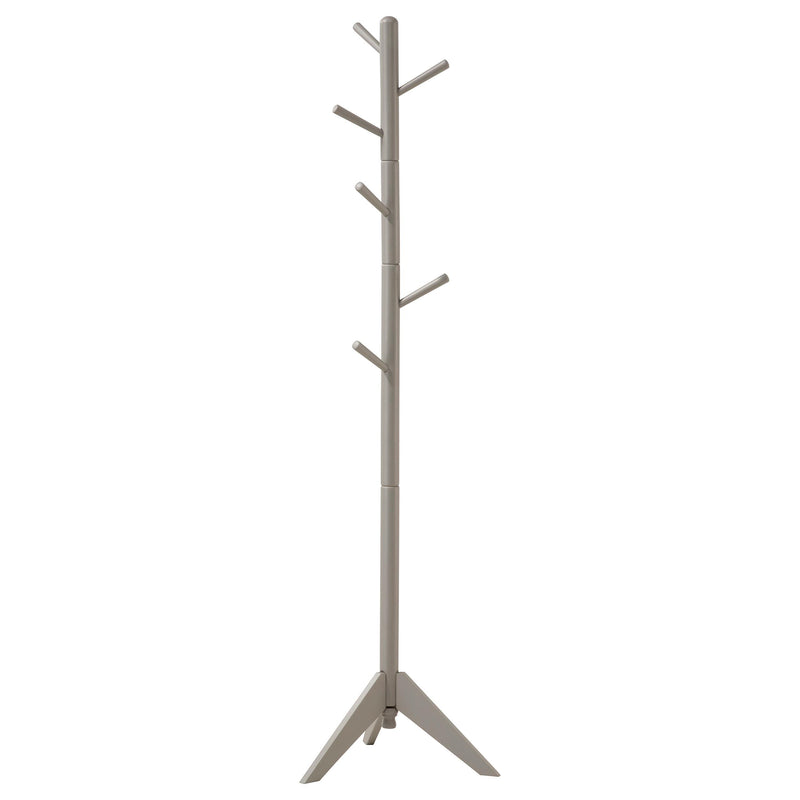 Devlin 6 Hook Freestanding Wood Coat Rack Hat Hanger Grey - alternate view