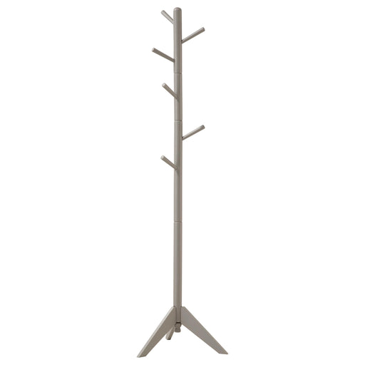 Devlin 6 Hook Freestanding Wood Coat Rack Hat Hanger Grey - alternate view