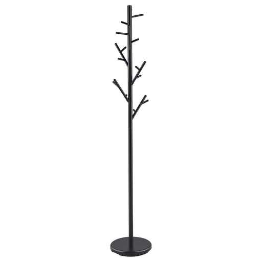 Clover 18 Hook Freestanding Metal Coat Rack Hat Hanger Black - alternate view