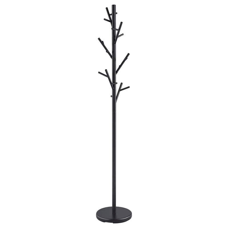 Clover 18 Hook Freestanding Metal Coat Rack Hat Hanger Black - detail 3