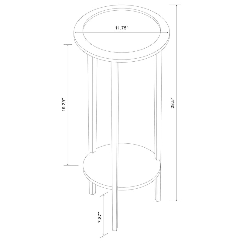 Kirk 1-shelf Round Wood Plant Stand