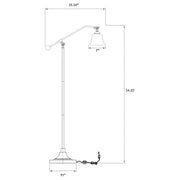 Eduardo 54-inch Bell Down Bridge Floor Lamp Dark Bronze - alternate view