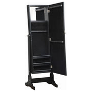 Cortez Cheval Mirror with Jewelry Storage Black - detail 5