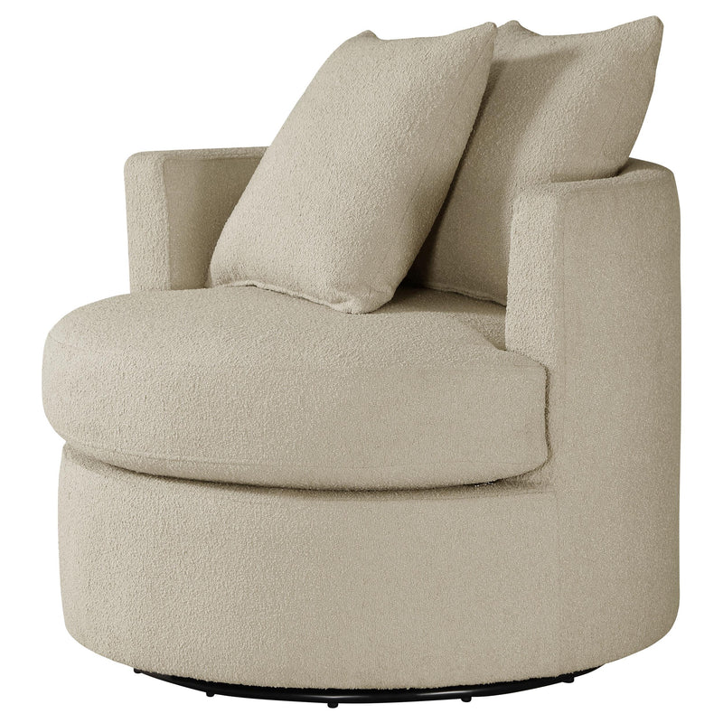 Debbie Upholstered Swivel Accent Chair