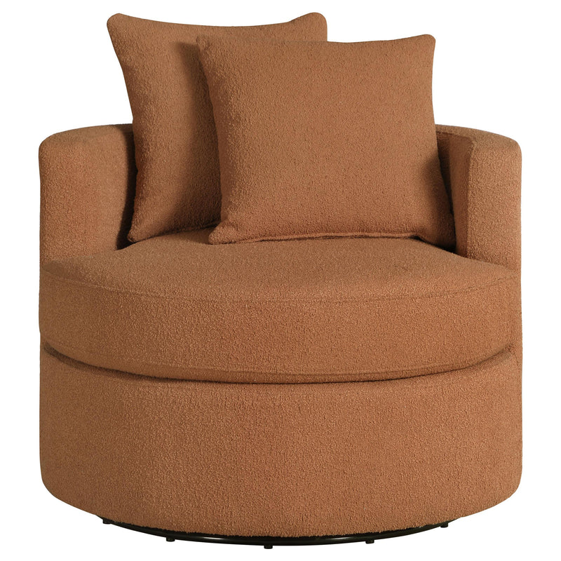 Debbie Upholstered Swivel Accent Chair
