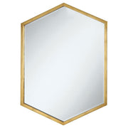 Bledel 24 x 34 Inch Hexagonal Wall Mirror Gold - alternate view