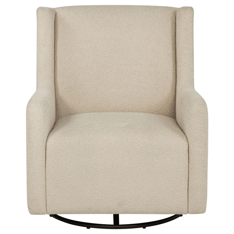 Serra Boucle Upholstered Swivel Glider