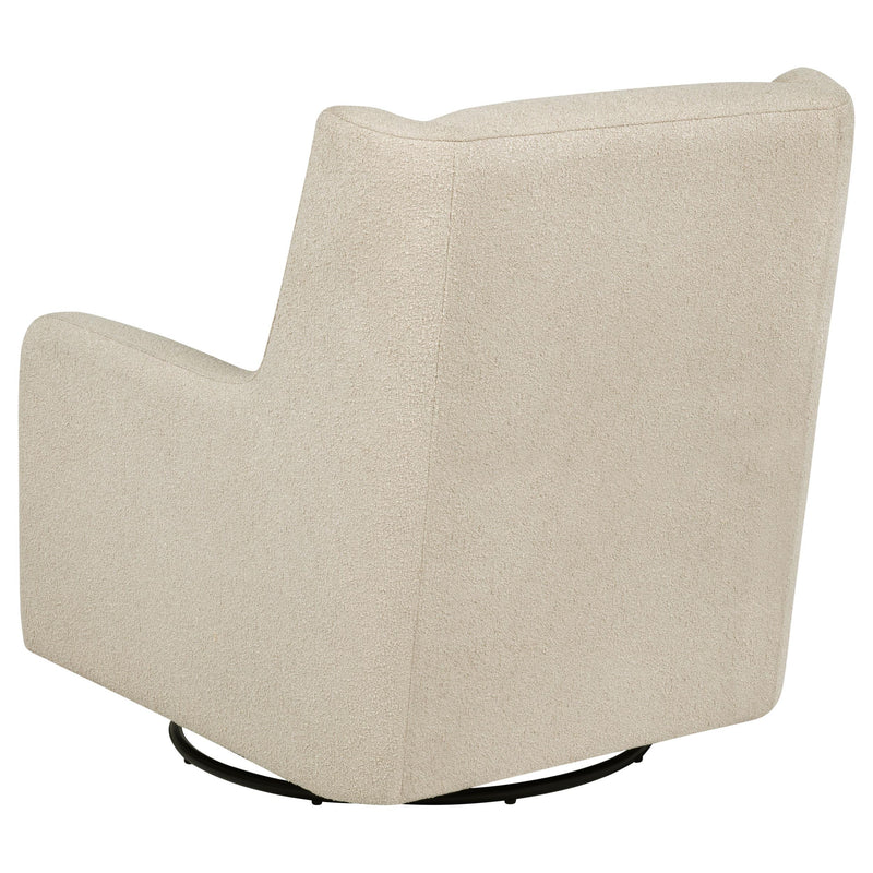 Serra Boucle Upholstered Swivel Glider