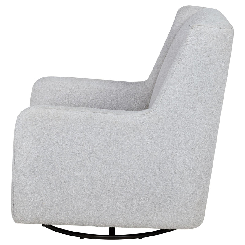 Serra Boucle Upholstered Swivel Glider