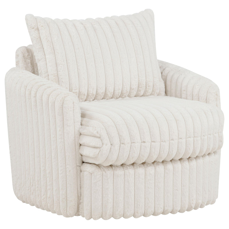 Sarco Corduroy Upholstered Swivel Accent Arm Chair