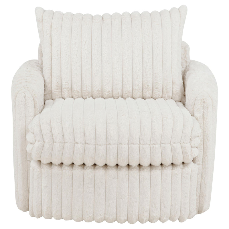 Sarco Corduroy Upholstered Swivel Accent Arm Chair