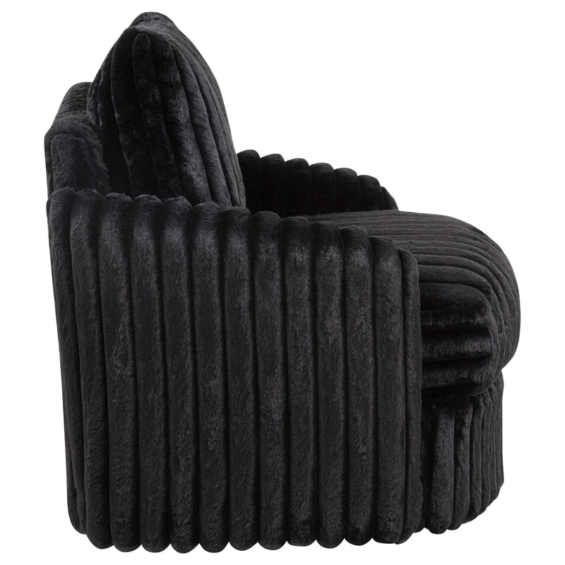 Sarco Corduroy Upholstered Swivel Accent Arm Chair