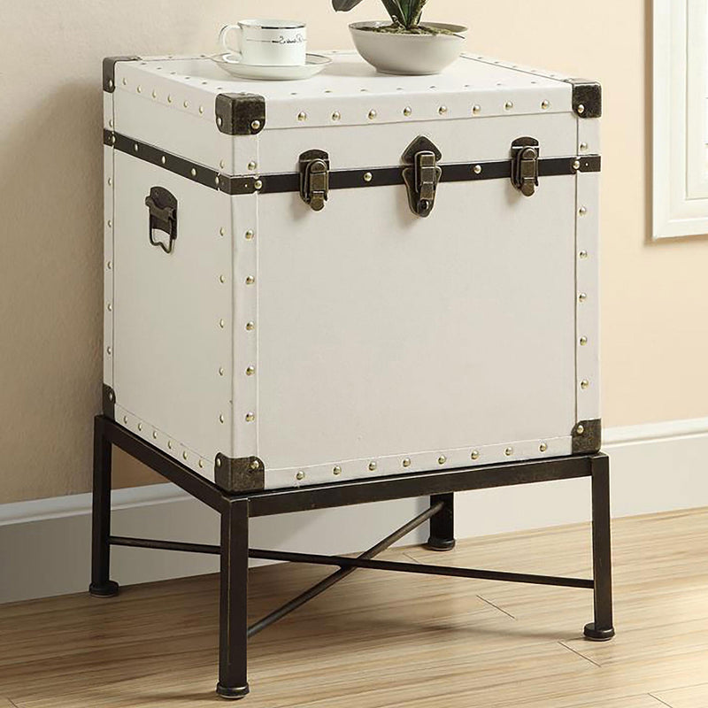 Nancy Upholstered Vintage Side Table Storage Trunk