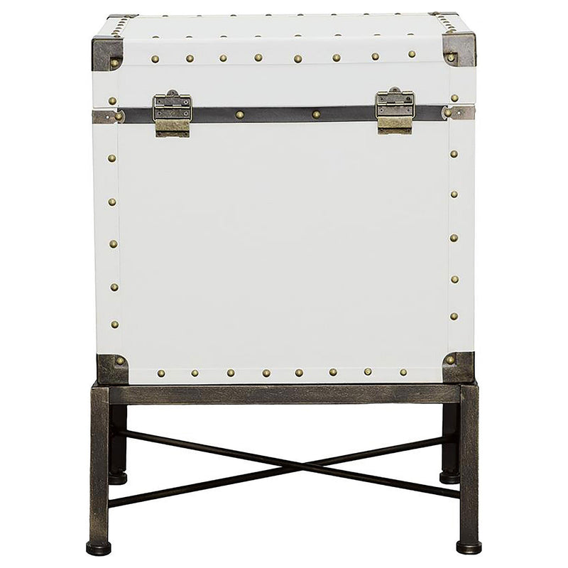 Nancy Upholstered Vintage Side Table Storage Trunk