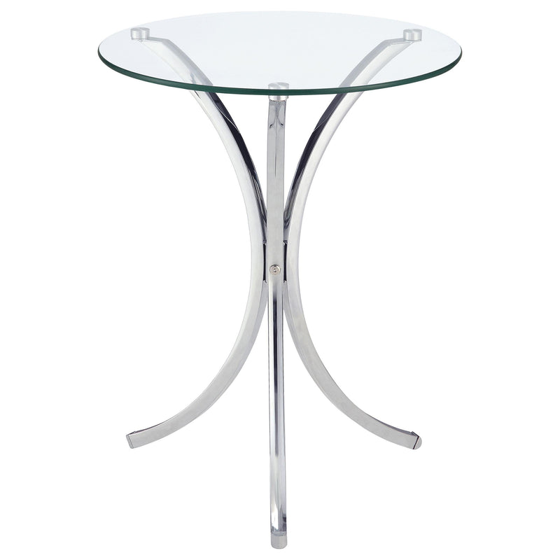 Eloise Round Glass Top Accent Side Table