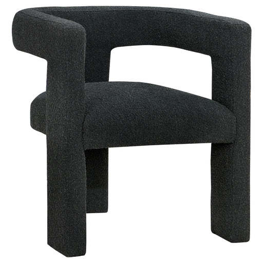 Petra Boucle Upholstered Accent Side Chair Black - alternate view