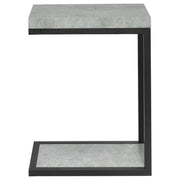 Beck Engineered Wood C-Shape Sofa Side Table Cement - detail 4