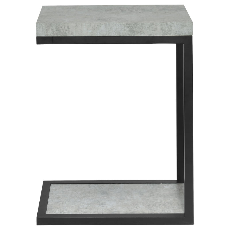 Beck Engineered Wood C-Shape Sofa Side Table Cement - detail 4