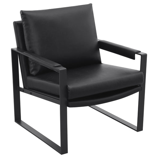 Rosalind Upholstered Track Arm Accent Chair Black - alternate view