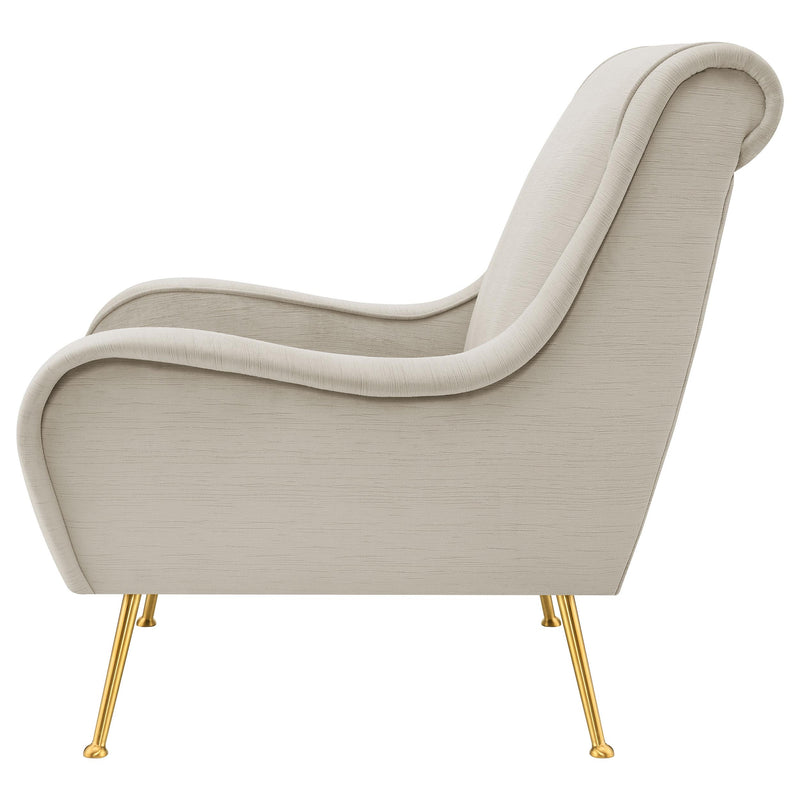 Ricci Upholstered Saddle Arm Accent Chair