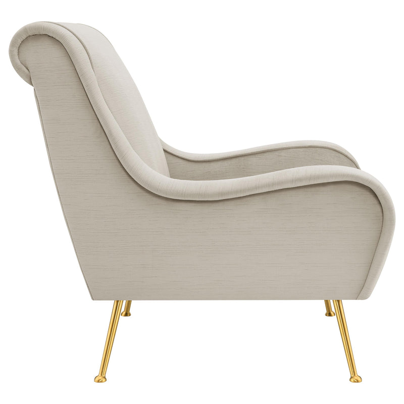 Ricci Upholstered Saddle Arm Accent Chair