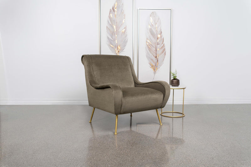 Ricci Upholstered Saddle Arm Accent Chair