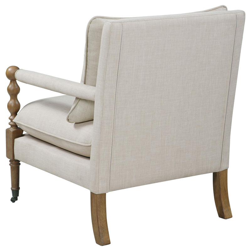 Dempsy Upholstered Accent Chair with Casters