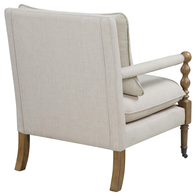 Dempsy Upholstered Accent Chair with Casters