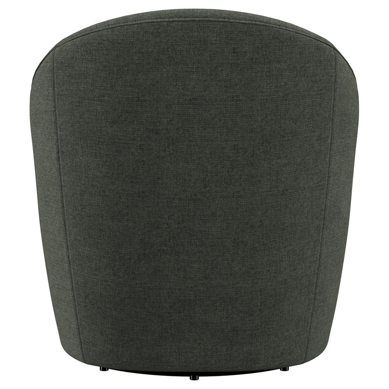Leon Upholstered Barrel Accent Swivel Chair