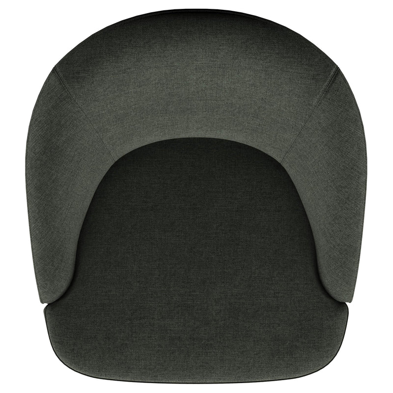 Leon Upholstered Barrel Accent Swivel Chair
