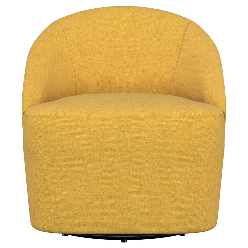 Leon Upholstered Barrel Accent Swivel Chair