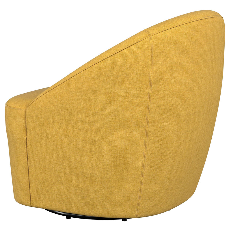 Leon Upholstered Barrel Accent Swivel Chair